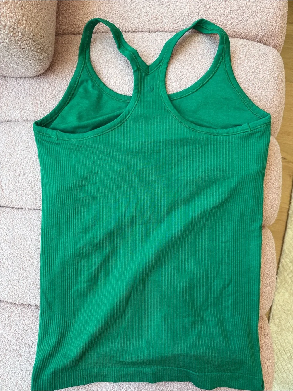 Lulemon Green Ribbed Racerback Tank Top